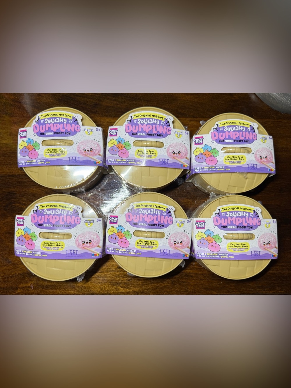 RMS Flower Confetti dumpling- series 2 -unopened factory plastic seal - set of 6
